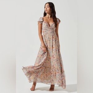 Astr Pastel Floral Maxi Dress
